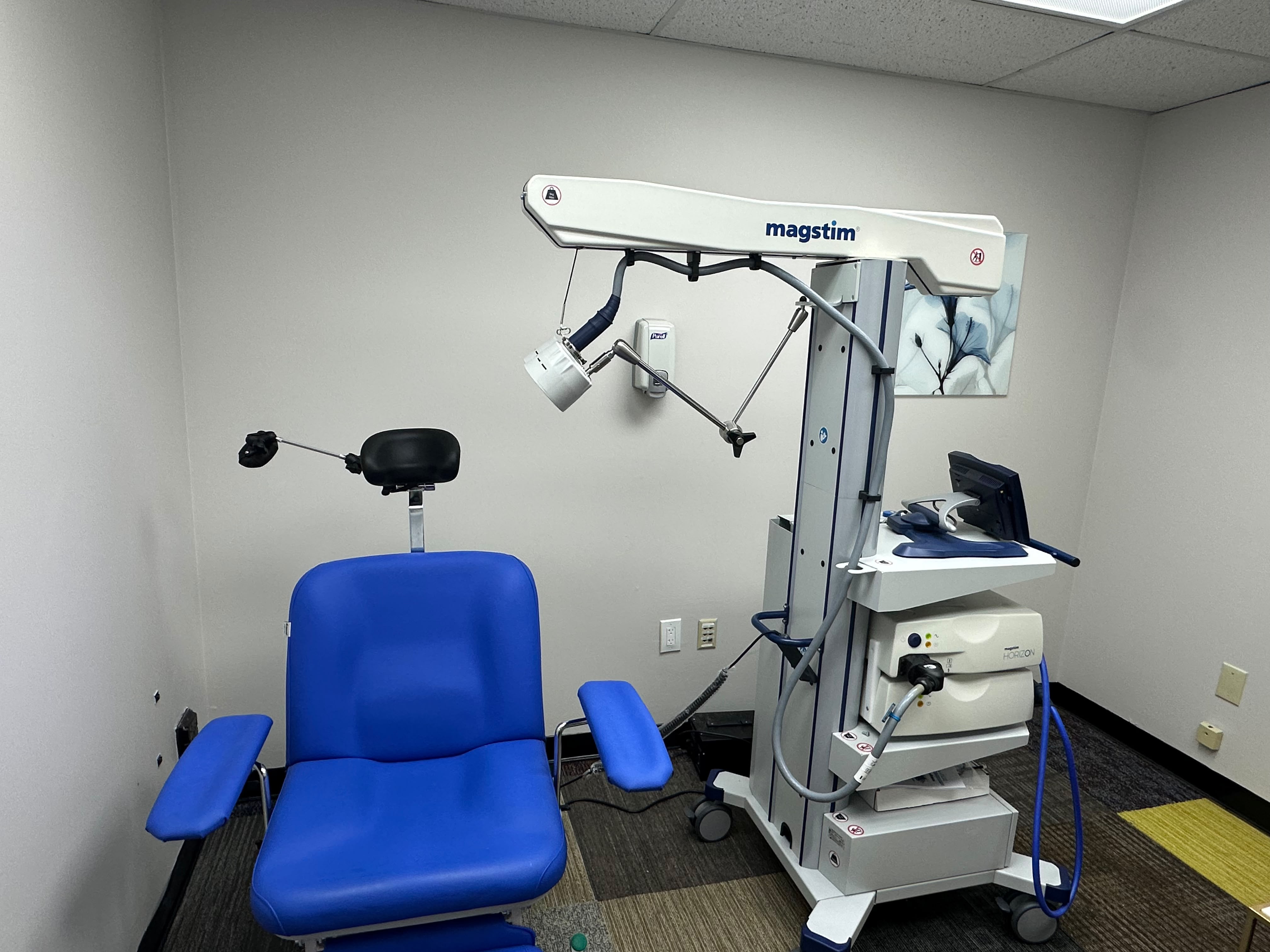 Patient receiving TMS therapy for depression in our Edison clinic